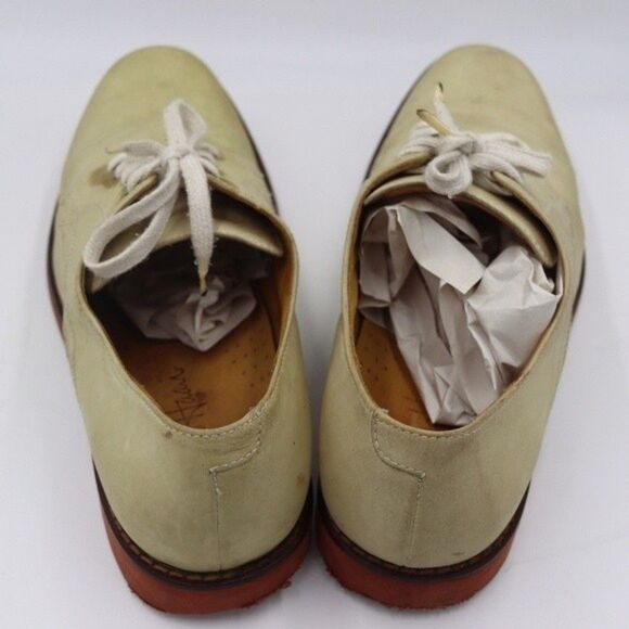 Cole Haan Vintage Cream Leather Oxford Shoes Mens 9.5 Brown Sole - Picture 4 of 16